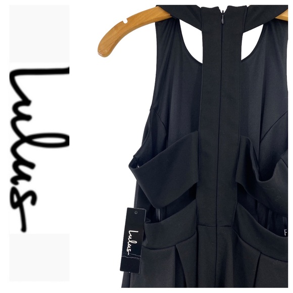 💕SALE💕 NWT Lulu’s Cutout and About Black Skater Dress - Picture 7 of 9
